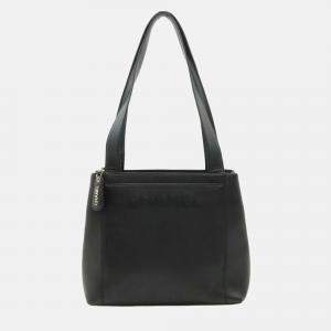 Chanel Tote Bag Caviar Skin Leather Black