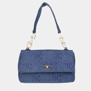 Chanel CC Blue Denim Shoulder Bag