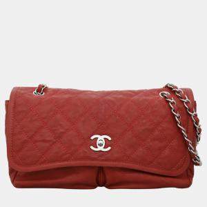 Chanel Natural Beauty Red Leather Flap Bag