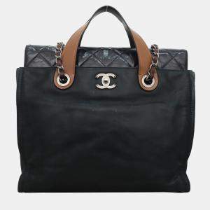 Chanel  In The Mix Black Leather Shoulder Bag