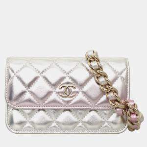 Chanel Coco Punk Mini Iridescent Wallet On Chain