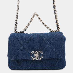 Chanel Chanel19 Chain shoulder Bag Blue Denim