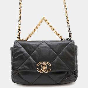 Chanel 19 Chain shoulder Bag Black Lambskin