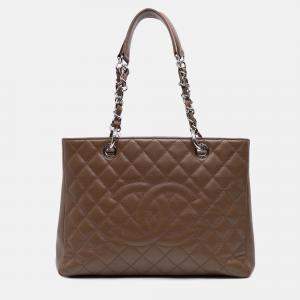 Chanel Brown Caviar Grand Shopping Tote
