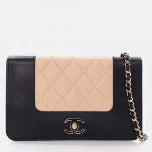 Chanel Bicolor Sheepskin Madamoiselle Wallet On Chain (WOC)