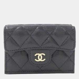 Chanel Timeless Classic Black Leather Wallet