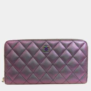 Chanel Matelasse Coco Calfskin Mark Long Wallet 