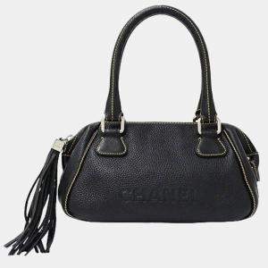Chanel LAX Tassel Black Calfskin Bowler Bag