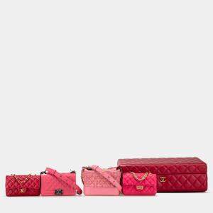 Chanel Multicolor Chanel Limited Edition Success Story Quilted Lambskin Trunk Set of 4 Mini Bags