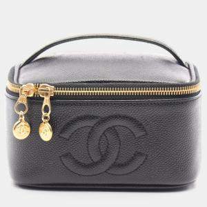Chanel Coco Mark Vanity Handbag Calfskin Black Ghw