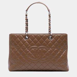 Chanel Brown Caviar Grand Shopping Tote XL