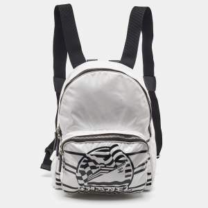 Pre Owned Chanel White Vinyl La Pausa Bay Backpack