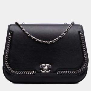 Chanel Black Medium Calfskin Braided Chic Flap