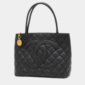 Chanel Reissue Tote Bag Caviar Skin Black Gold Hardware