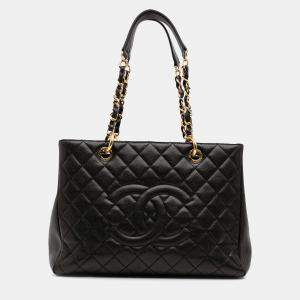 Chanel Black Caviar Grand Shopping Tote