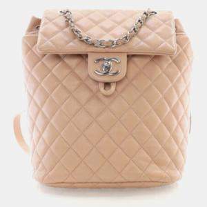 Chanel Small Beige Lambskin Urban Spirit Backpack