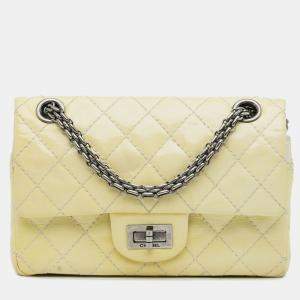 Chanel Yellow Mini Reissue 2.55 Patent Double Flap