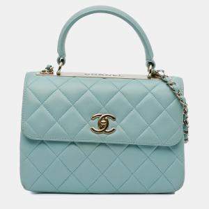 Chanel Blue Small Quilted Lambskin Trendy CC Flap Bag