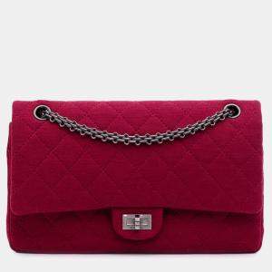 Chanel Red Reissue 2.55 Quilted Jersey Double Flap 226