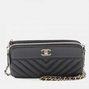 Chanel Mademoiselle Black Leather Shoulder Bag