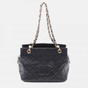 Chanel Matelasse Black Caviar Leather Shoulder Bag