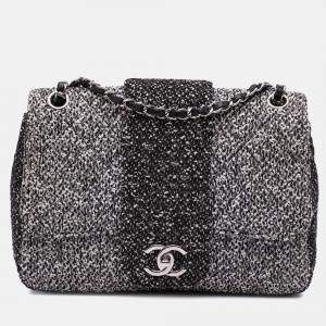 Pre Owned Chanel Elementary Chic Flap Tweed Sequin Bag