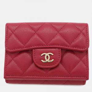 Chanel Matelasse Classic Small Caviar Leather Flap Wallet