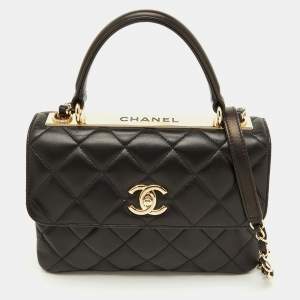 مملوكة مسبقًا Chanel Black Quilted Leather Small Trendy CC Top Handle Bag