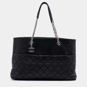 Pre Owned Chanel Black CC Quilted Lambskin Urban Delight Tote