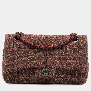 Chanel Classic Double Flap Medium Tweed Shoulder Bag