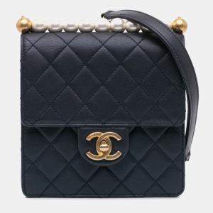 Chanel Chic Pearls Flap Small Lambskin Shoulder Bag