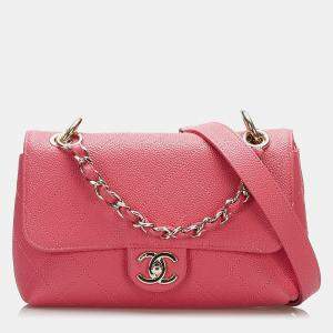 Pre Owned Chanel City Walk Small Caviar Crossbody Bag