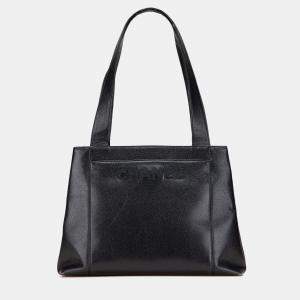 Chanel Black Caviar LAX Embroidered Logo Tote