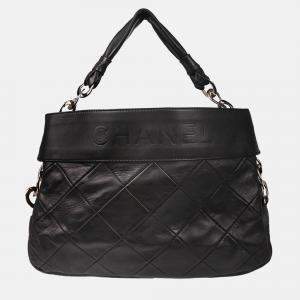 Pre Owned Chanel Black Calfskin Handbag