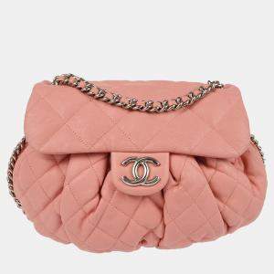 Pre Owned Chanel Pink Chain Around Shoulder Bag