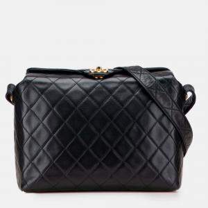 مملوكة مسبقًا Chanel Black CC Quilted Lambskin Crossbody