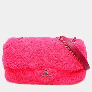 Pre Owned Chanel CC Pink Mixed Fiber Shoulder Bag