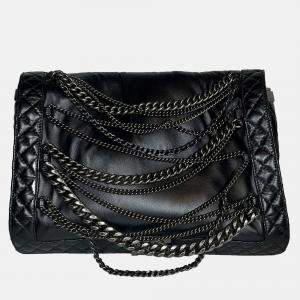 Pre Owned Chanel Boy Xl Black Paris-Dallas Enchained Shoulder Bag