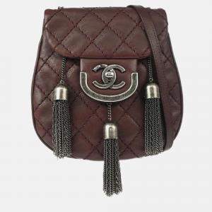 Pre Owned Chanel Brown Calfskin Coco Sporran Fringe Shoulder Bag