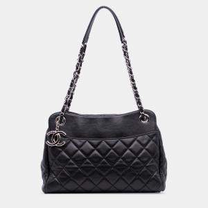 Chanel Black Quilted Lambskin 7 Tote