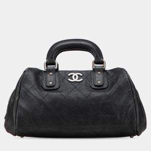Pre Owned Chanel Black Caviar CC Outdoor Ligne Handbag