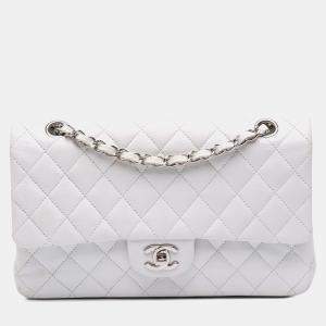 Pre Owned Chanel Medium Classic Caviar Double Flap