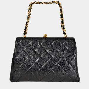 Pre Owned Chanel Handbag Caviar Skin Black