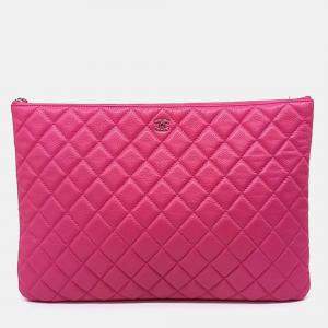 Pre Owned Chanel Caviar Clutch Large