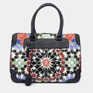 Pre Owned Chanel Multicolor Coated Canvas Dallas tote and shoulder bag