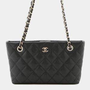 Chanel Timeless Classics Line Chain clutch Bag Black Caviar Leather