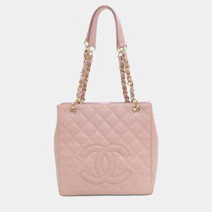 Pre Owned Chanel Pink Calf Leather Shoulder Bag