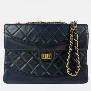 Pre Owned Chanel Shoulder Bag Lambskin Black