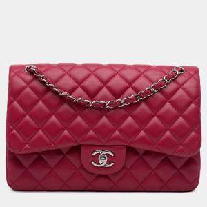 Chanel Pink Jumbo Classic Lambskin Double Flap