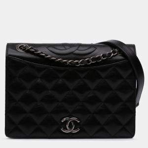 Chanel Black Medium Quilted Lambskin Ballerine Flap